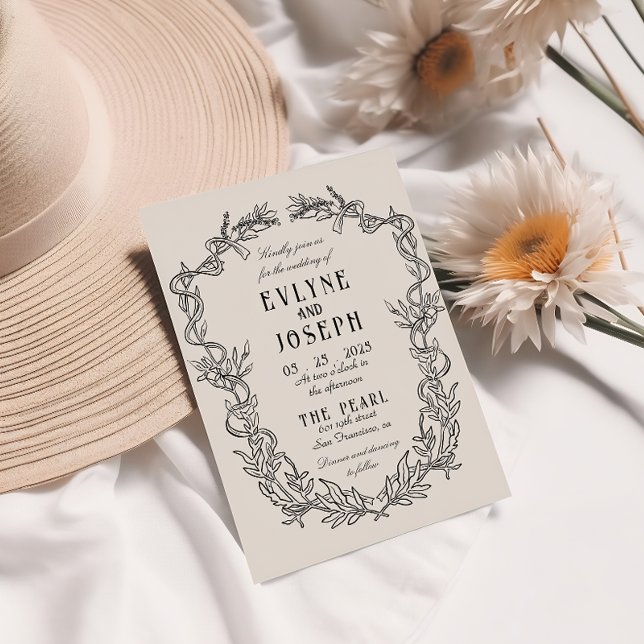 Vintage Viktorianische Barockblumenhochzeit Einladung (Von Creator hochgeladen)