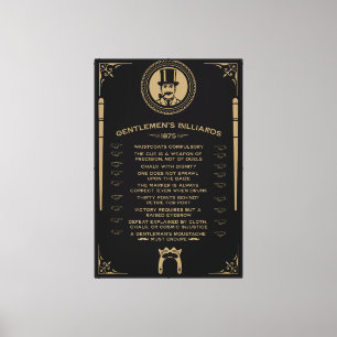 Vintage Viktorianische Billiardmauer Leinwanddruck