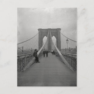 Vintage Viktorianische Black and White Brooklyn Br Postkarte