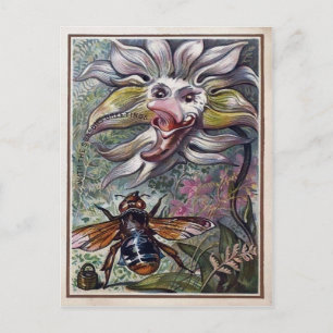 Vintage Viktorianische Blume Postkarte