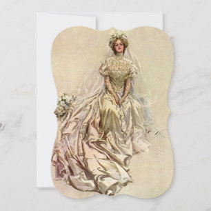 Vintage Viktorianische Braut, Brautparty Tea Party Einladung