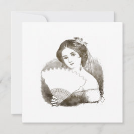 Vintage Viktorianische Bridal Dankeschön-Karte Dankeskarte