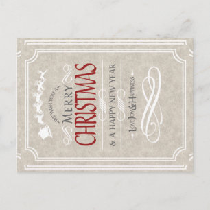 "VINTAGE VIKTORIANISCHE CHRISTMAS" Postkarte