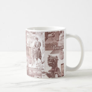 Vintage Viktorianische Collage Kaffeetasse