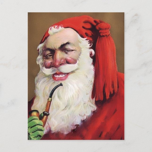 Vintage Viktorianische Creepy Weihnachten Postkart Postkarte (Vorderseite)