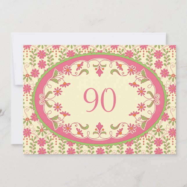 Vintage Viktorianische Daisy Geburtstagseinladung Einladung (Vorderseite)