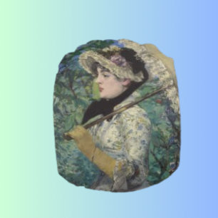 Vintage Viktorianische Dame Umbrella Decoupage Kis Rundes Kissen