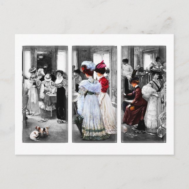 Vintage viktorianische Damen Postkarte (Vorderseite)