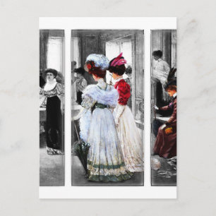 Vintage viktorianische Damen Postkarte
