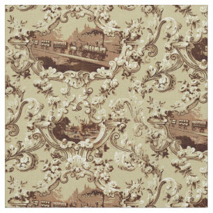 Vintage Viktorianische Dampflokomotive Stoff