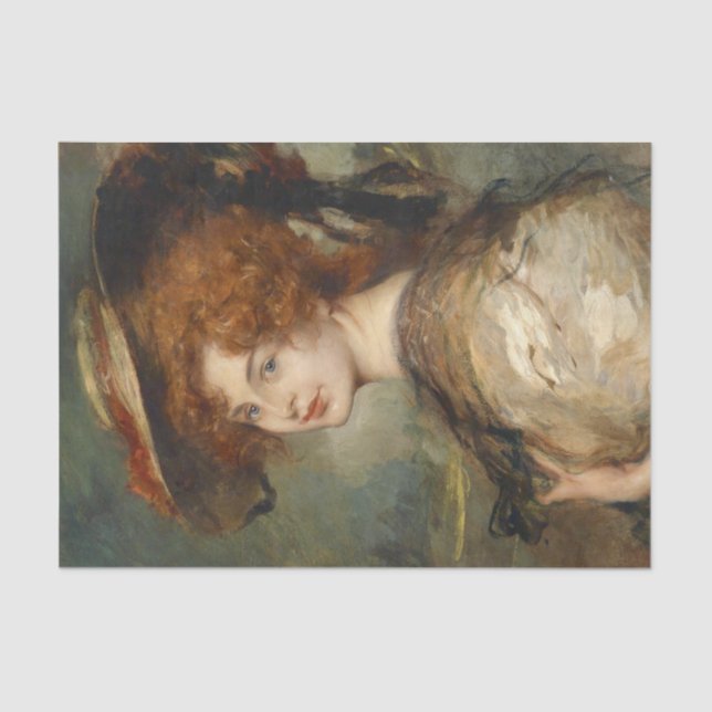 Vintage Viktorianische Edwardian Artwork Seidenpapier (Vorderseite)