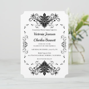 Vintage Viktorianische Einladung zur Hochzeit