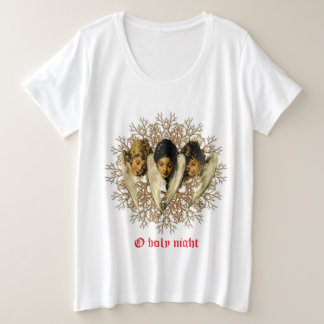 Vintage viktorianische Engel „O heilige Nacht“ Große Größe T-Shirt