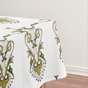 Vintage Viktorianische Era Art Nouveau Ornament Fr Tischdecke