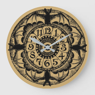 Vintage Viktorianische Era Gothic Bat Große Wanduhr