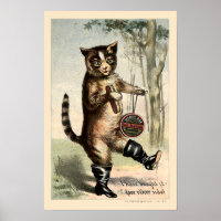 Vintage Viktorianische ERA-Katze in Booten und