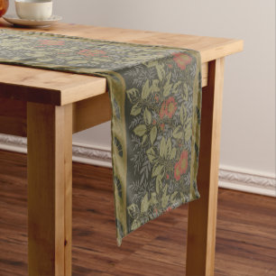 Vintage Viktorianische Era Rose & Foliage Frieze Kurzer Tischläufer