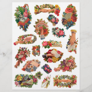 Vintage Viktorianische Era Scrapbook Hand Whimsise