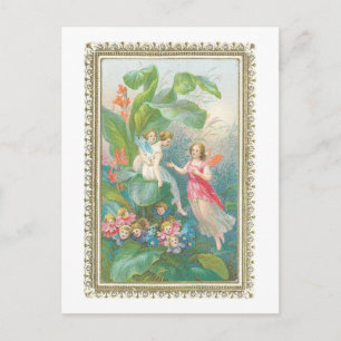 Vintage Viktorianische Fantasy Faiys Postkarte