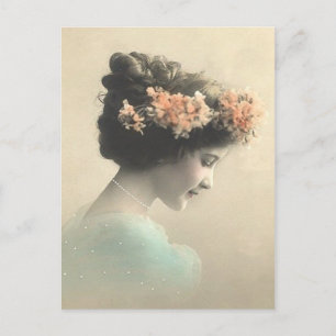Vintage Viktorianische Frau Postkarte