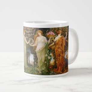 Vintage viktorianische Göttin der vier Jahreszeite Jumbo-Tasse