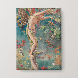 Vintage Viktorianische Herbstskalender Blätter Button