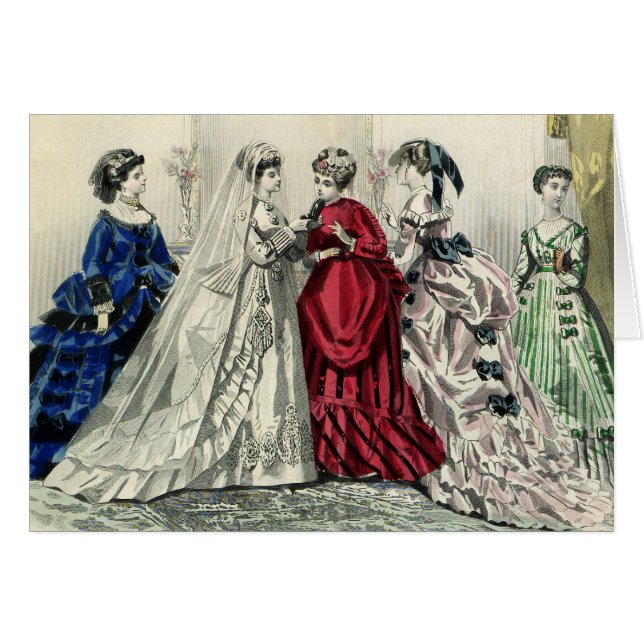 Vintage Viktorianische Hochzeitsfeier Bridal Portr (Vorderseite (Horizontal))