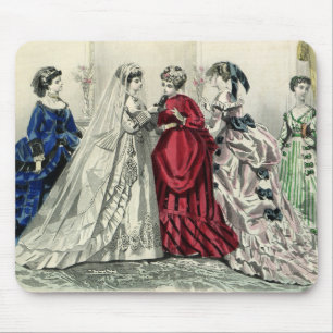 Vintage Viktorianische Hochzeitsfeier Bridal Portr Mousepad