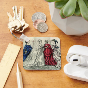 Vintage Viktorianische Hochzeitsfeier Bridal Portr Schlüsselanhänger