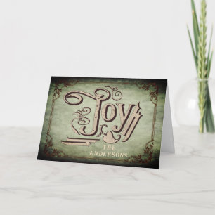 Vintage Viktorianische Joliday Card Feiertagskarte