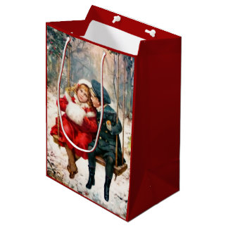 Vintage viktorianische Kinder auf Mittlere Geschenktüte