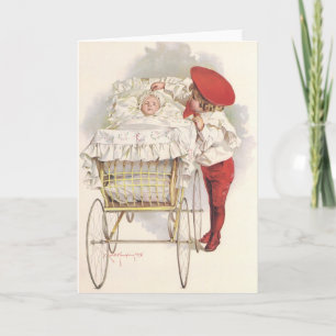 Vintage Viktorianische Kinder, Kinder und Baby in  Karte