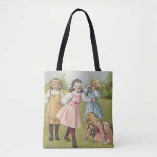 Vintage viktorianische Kinder spielen Blindekuh