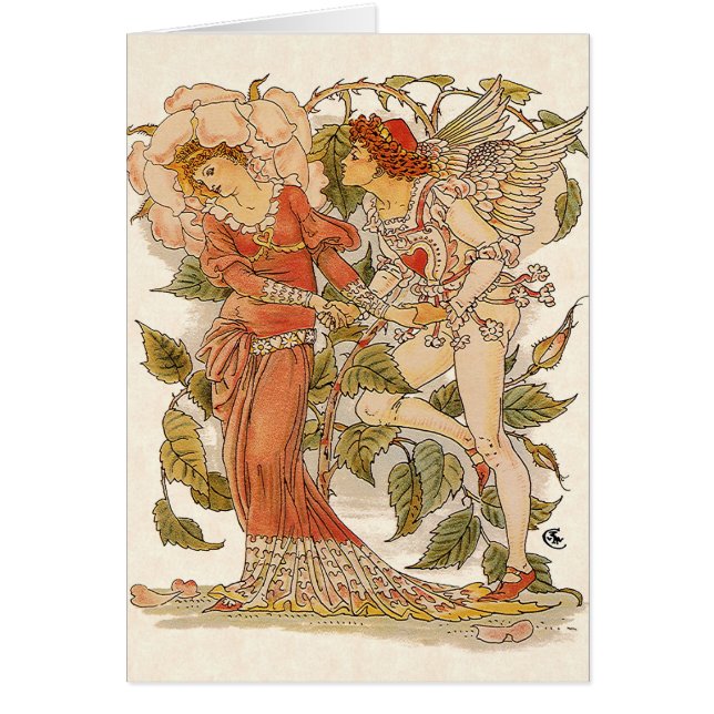 Vintage Viktorianische Kunst, Rose von Walter Cran (Vorne)