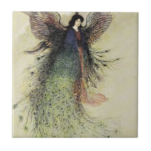 Vintage Viktorianische Kunst, Rose von Walter Cran Fliese