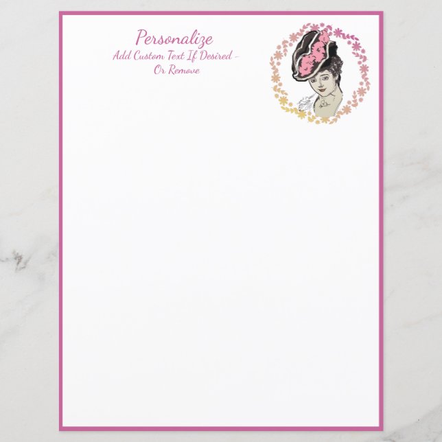 Vintage Viktorianische Lady Feminine Blume Hat (Vorderseite)