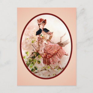 Vintage Viktorianische Lady Postcard Postkarte
