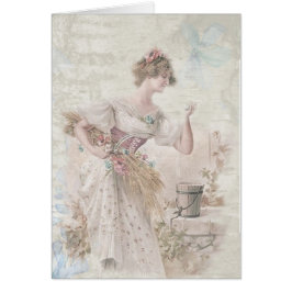 Vintage Viktorianische Lady Shabby Chic Blume