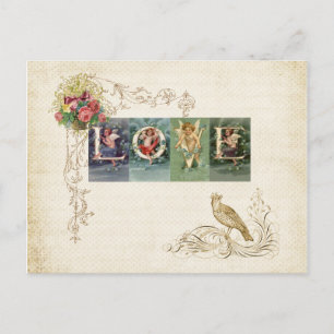 Vintage Viktorianische Liebe Postkarte