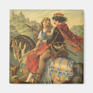 Vintage Viktorianische Märchen, Bruder und Schwest Magnet