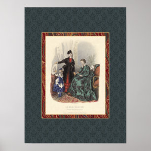 Vintage Viktorianische Mode Schönheiten Antiquität Poster