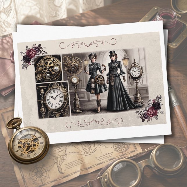 Vintage Viktorianische Modefrauen Postkarte (Vintage Victorian Woman Fashion Postcard)