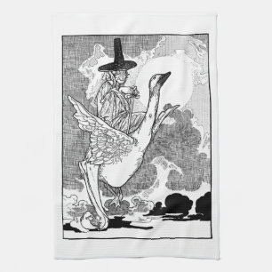 Vintage viktorianische Mother Goose von Charles Ro Geschirrtuch