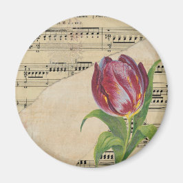 Vintage Viktorianische Musik Romantik Tulips Magnet