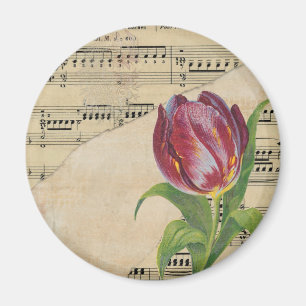 Vintage Viktorianische Musik Romantik Tulips Magnet