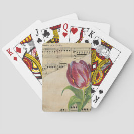 Vintage Viktorianische Musik Romantik Tulips Spielkarten