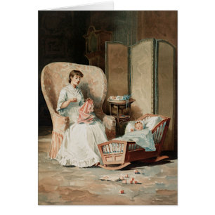 Vintage Viktorianische Mutter, Kindermütter Tag