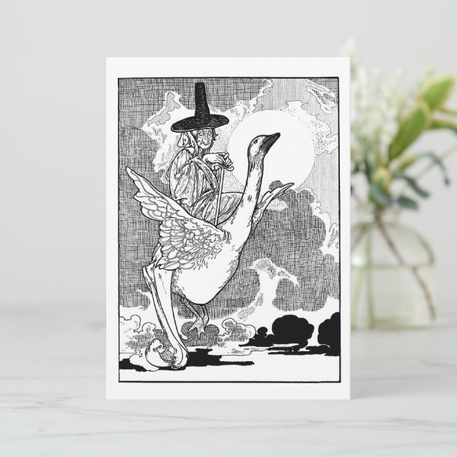 Vintage Viktorianische Muttergoose von Charles Rob Einladung (Stehend Vorderseite)