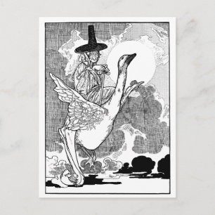 Vintage Viktorianische Muttergoose von Charles Rob Postkarte