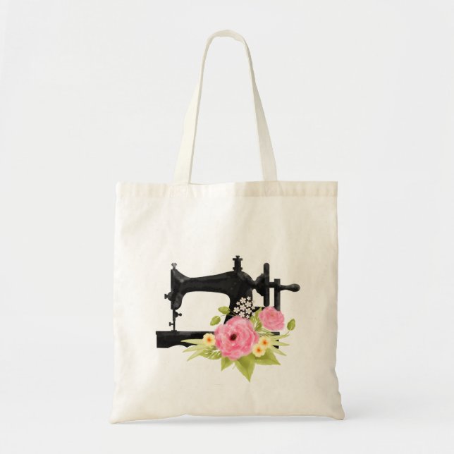 Vintage Viktorianische Nähmaschine Totbeutel Tragetasche (Vorne)